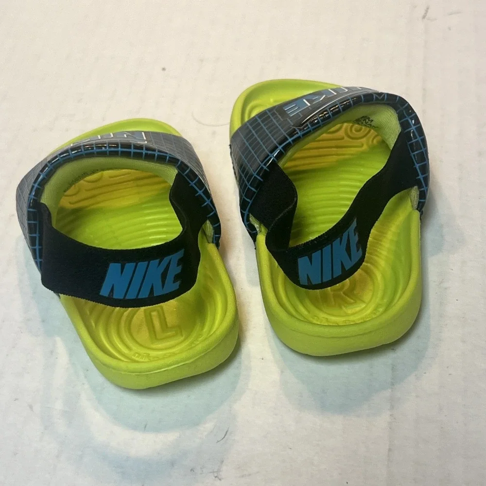Nike Kawa SE Slides Toddler Sandals Baby Volt Blue CW1658-001 Size 5C